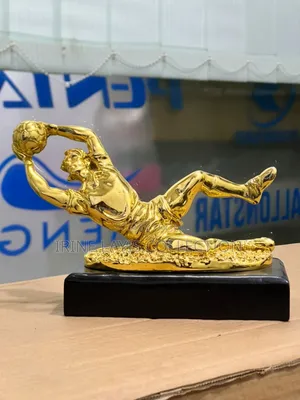 Decorative Resin Soccer Goalkeeper Trophy.