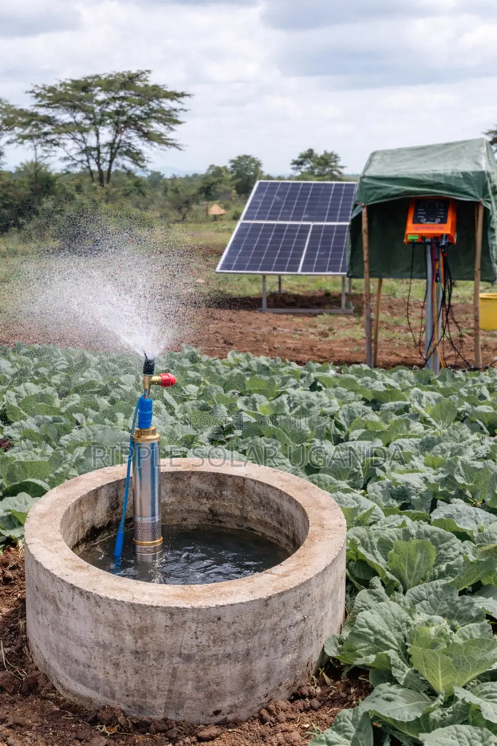 400w Solar Borehole Pump 80m Head Kampala