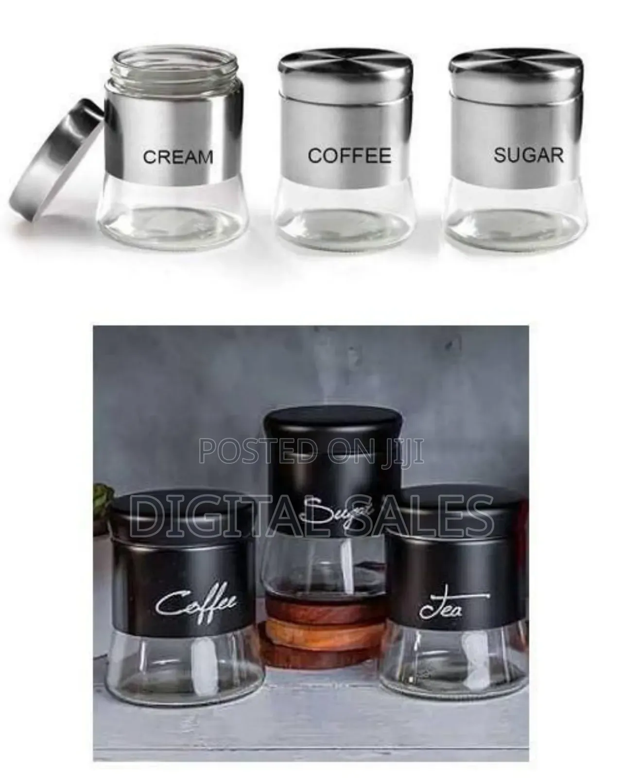 Coffee Station Countertop Storage Canister Set