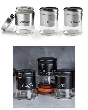 Coffee Station Countertop Storage Canister Set