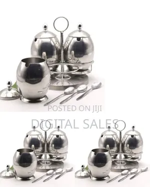 Elegant Stainless Steel Condiment Server Set