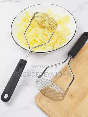 A Stainless Steel Potato Masher