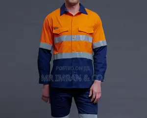 High-visibility Reflective Two Tone Long Sleeve Work Shirt
