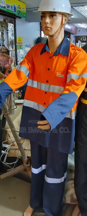 High-visibility Two-tone Work Uniform Shirt And Trousers