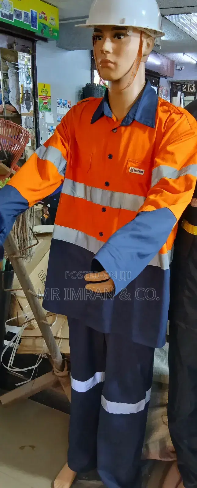 High-visibility Two-tone Work Uniform Shirt And Trousers