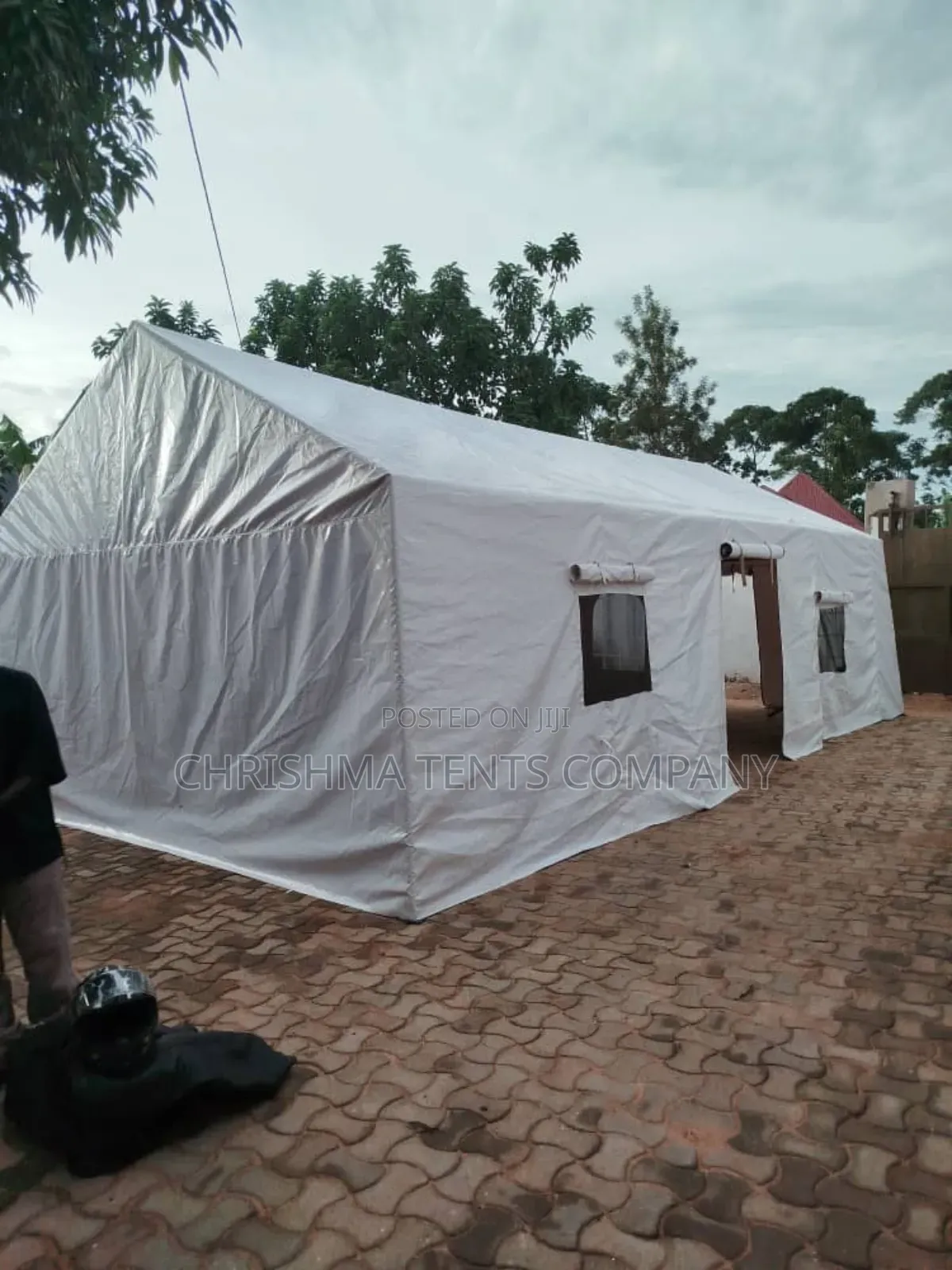 Ordinary Tent In Pure White Pvc Material With 4 Side Flaps