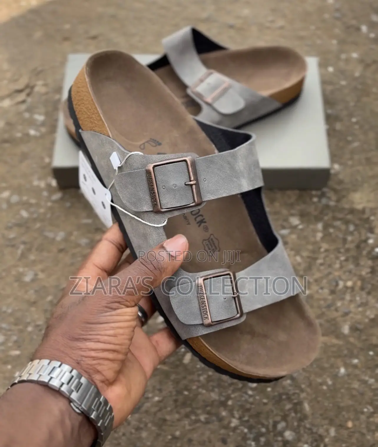 Gray Birkenstock Sandals
