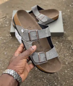 Gray Birkenstock Sandals