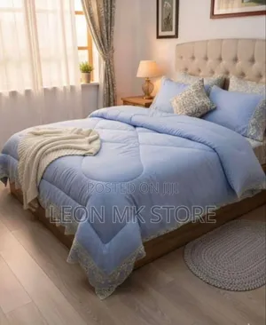 Luxury Embroidery Bed Skirt Set