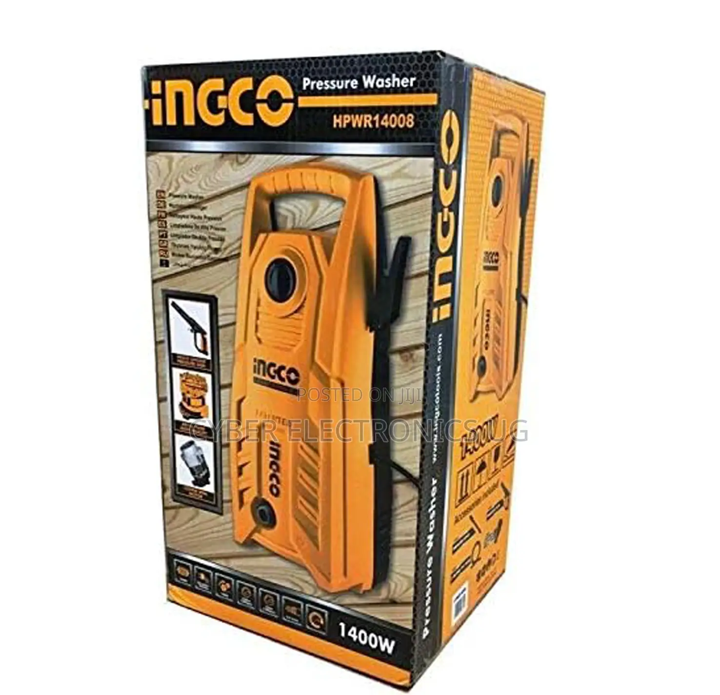 Ingco High Pressure Washer, 1400 Watts - 130 Bar