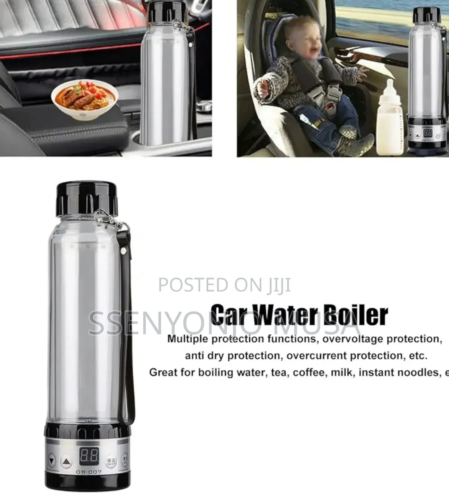 Portable Heater Hot Kettle Bottle For Car Travel Water Heater