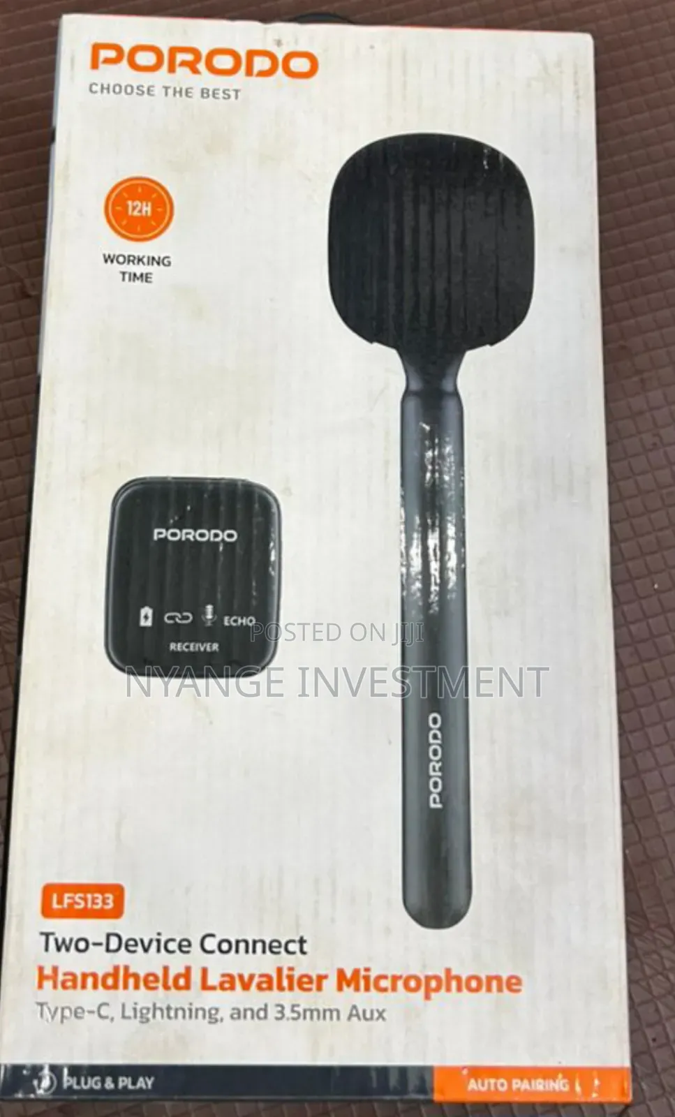 Porodo Two-Device Connect Handheld Lavalier Microphone. 
Microphone