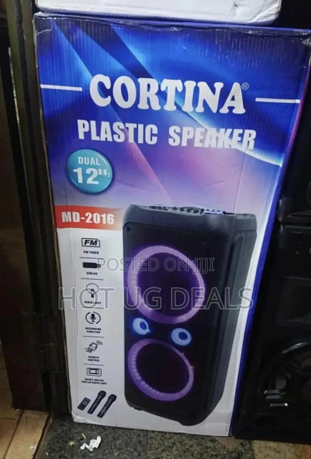 Cortina 12 Inch Dual Amplified Speaker With Microphones