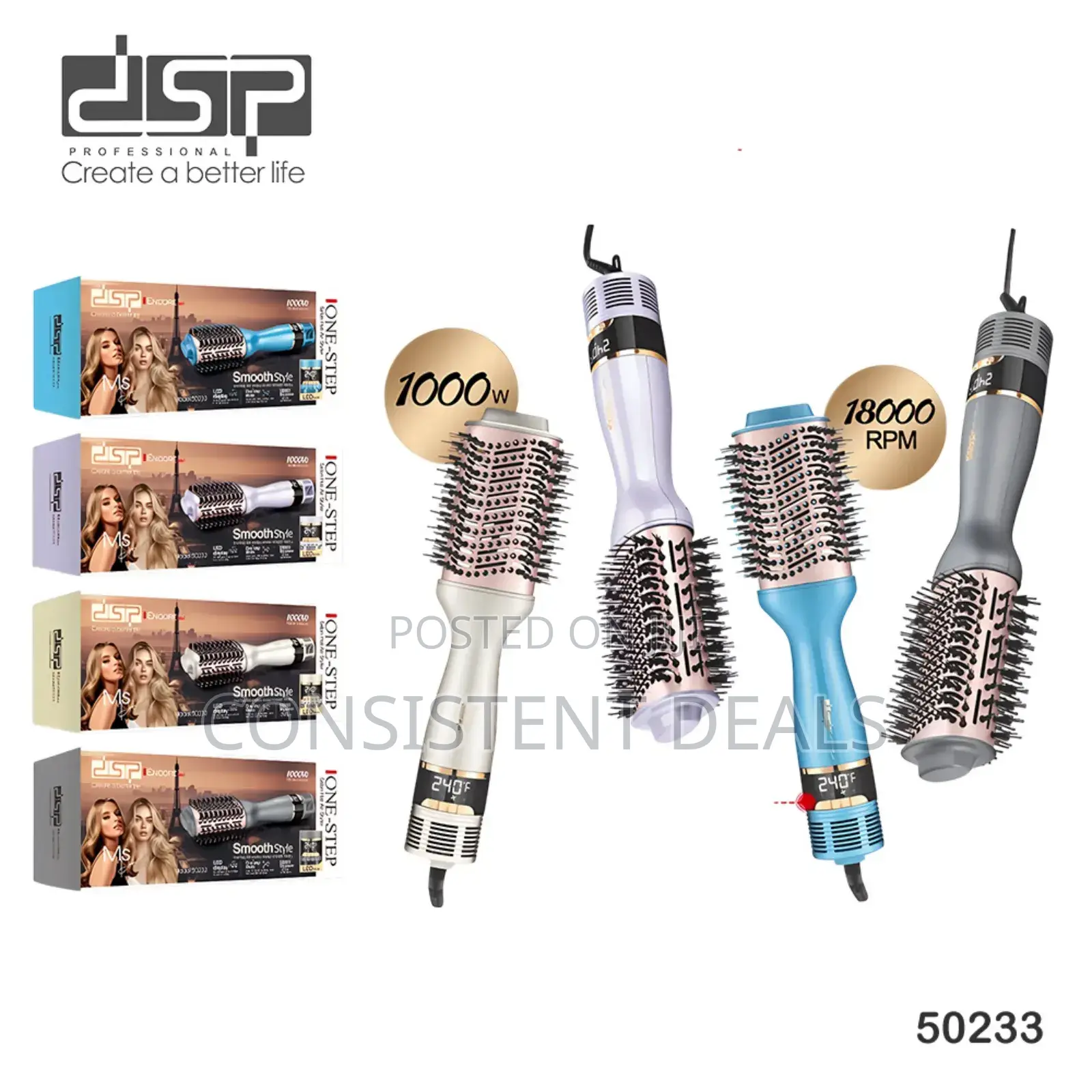 Dsp One Step Hair Dryer Straightening  Brush