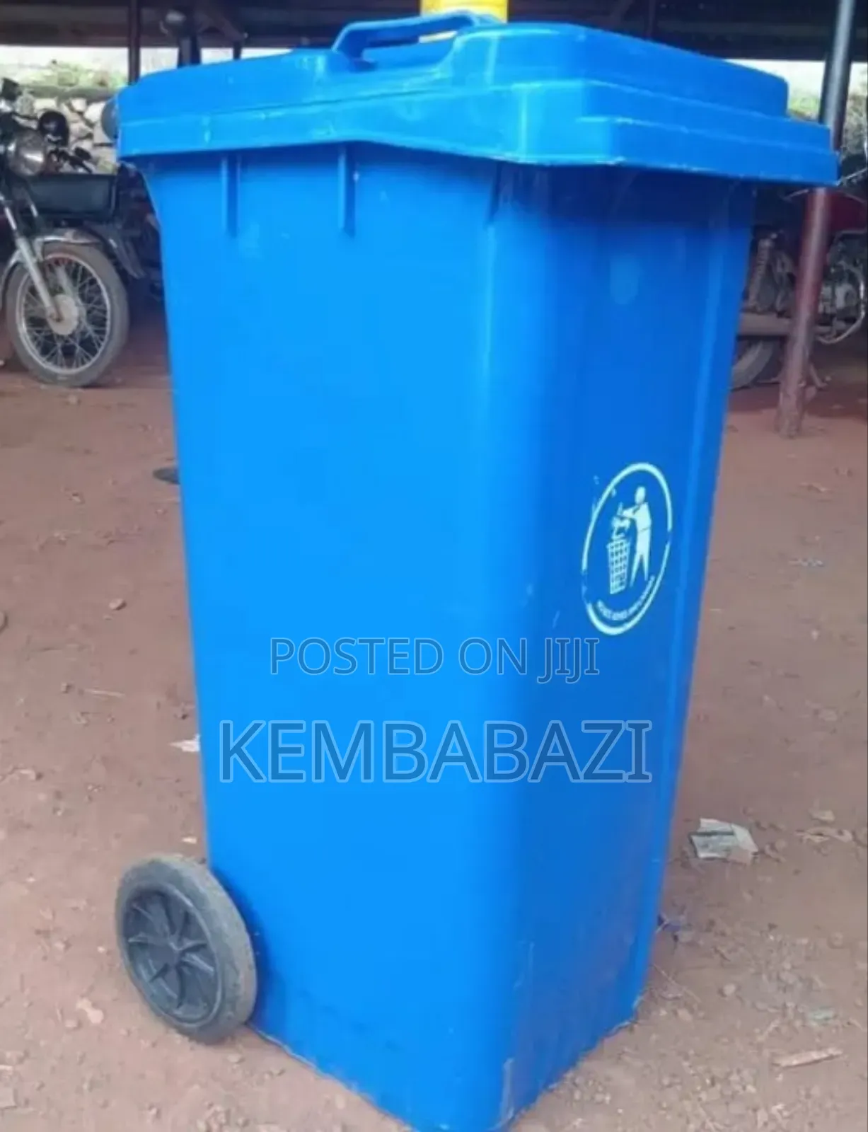 240litres Blue Plastic Wheeled Dustbin