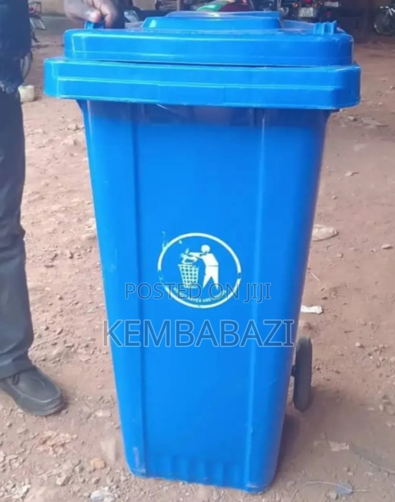 240litres Blue Plastic Wheeled Dustbin