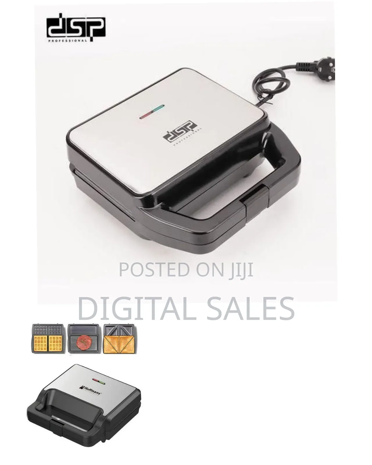 Hoffmans Multi-Functional 3-in-1 Electric Sandwich Maker