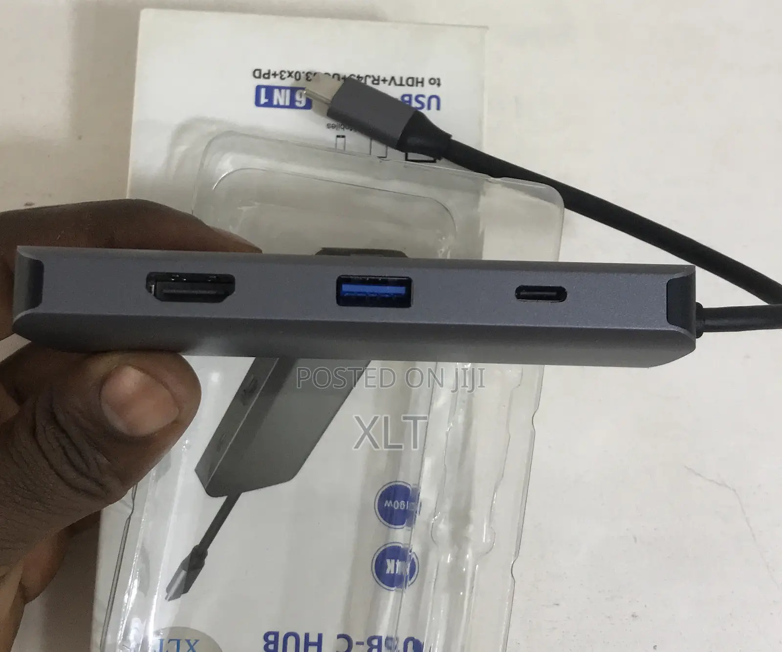 Usb-C Hub 6in 1 to HDTV +Rj45+ Usb3.0*3+Pd