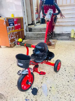 Kids Tricycle With Push Handle Red