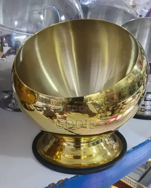 Golden Stainless Steel Serving Bowl or Champagne Ice Bucket