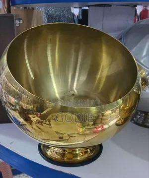 Golden Stainless Steel Serving Bowl or Champagne Ice Bucket