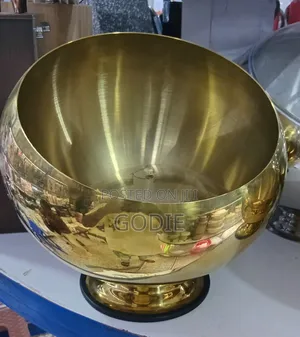 Golden Stainless Steel Serving Bowl or Champagne Ice Bucket