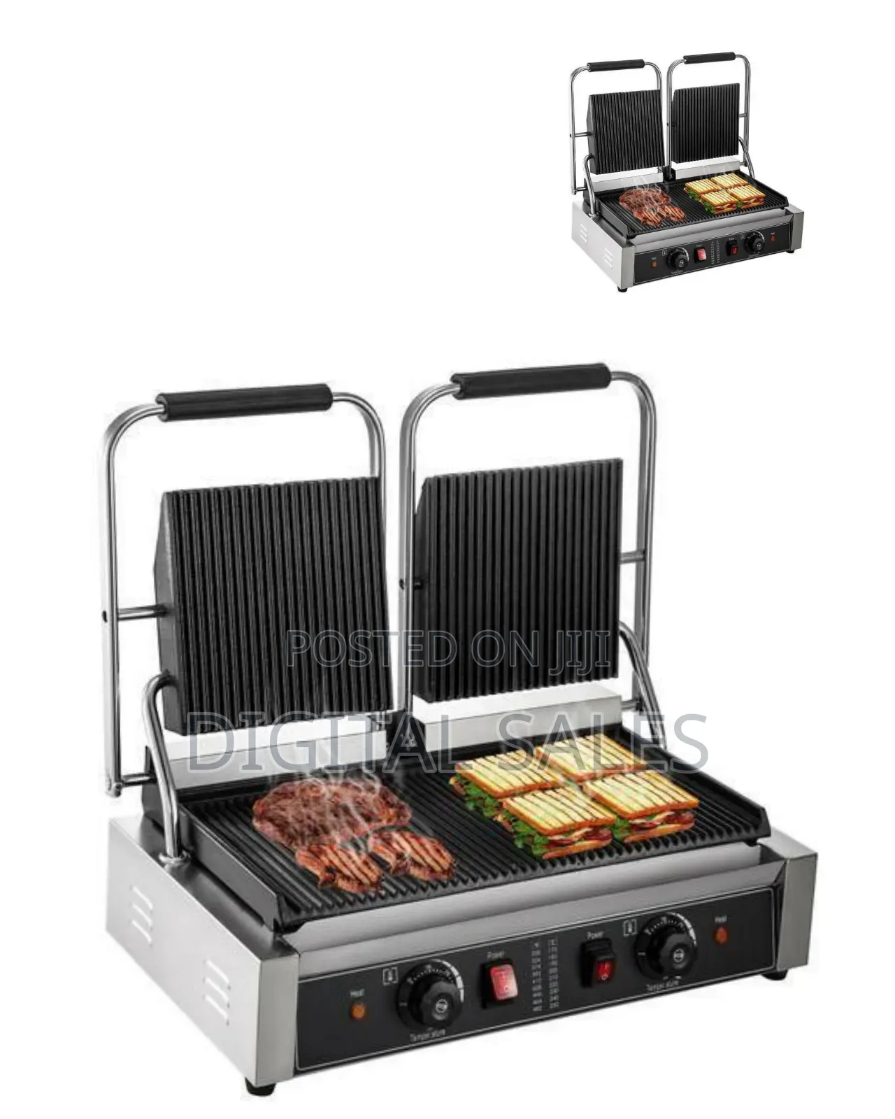 Commercial Double Contact Grill / Panini Press