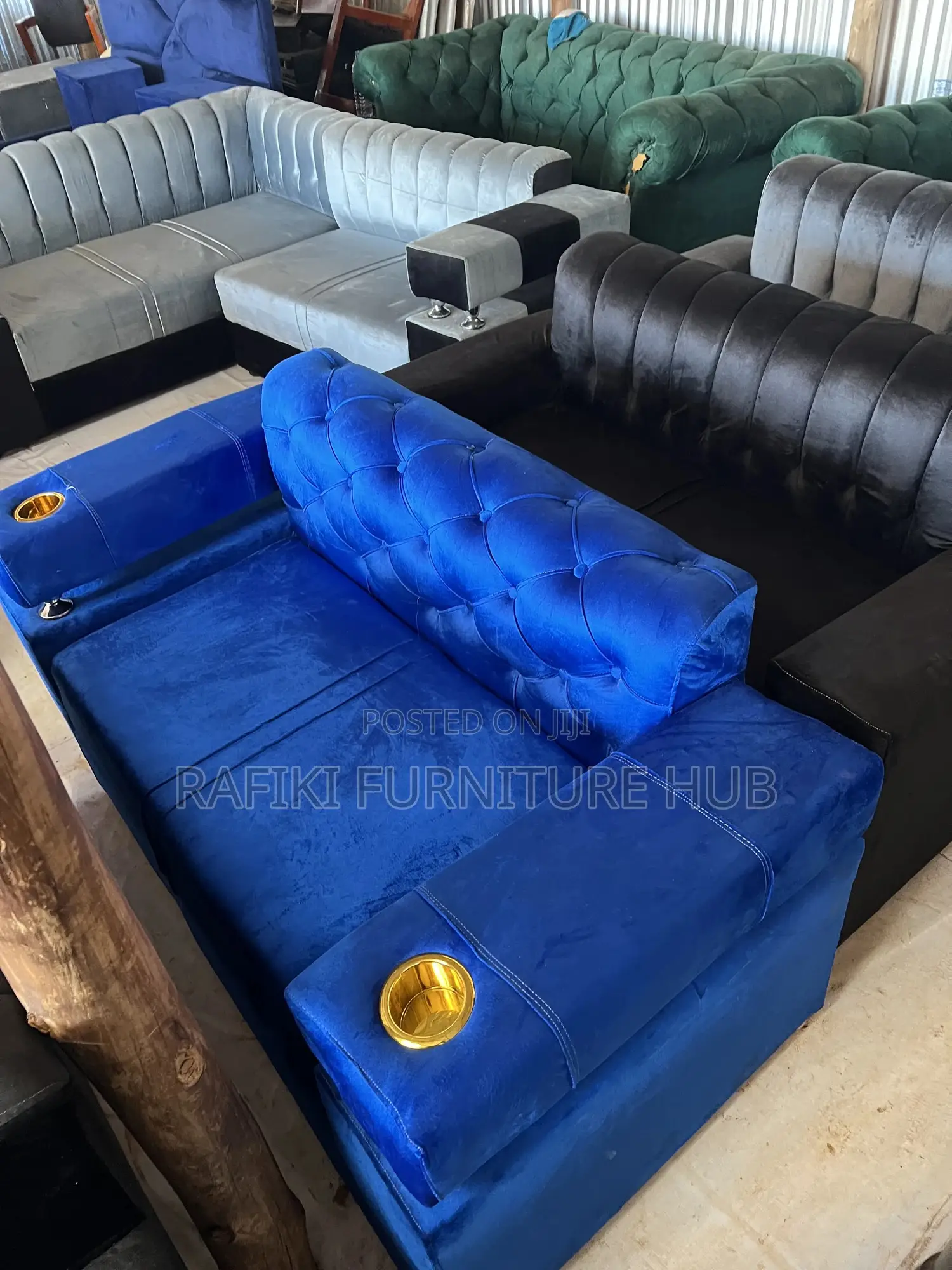 2seater Sofa Set in Blue Color