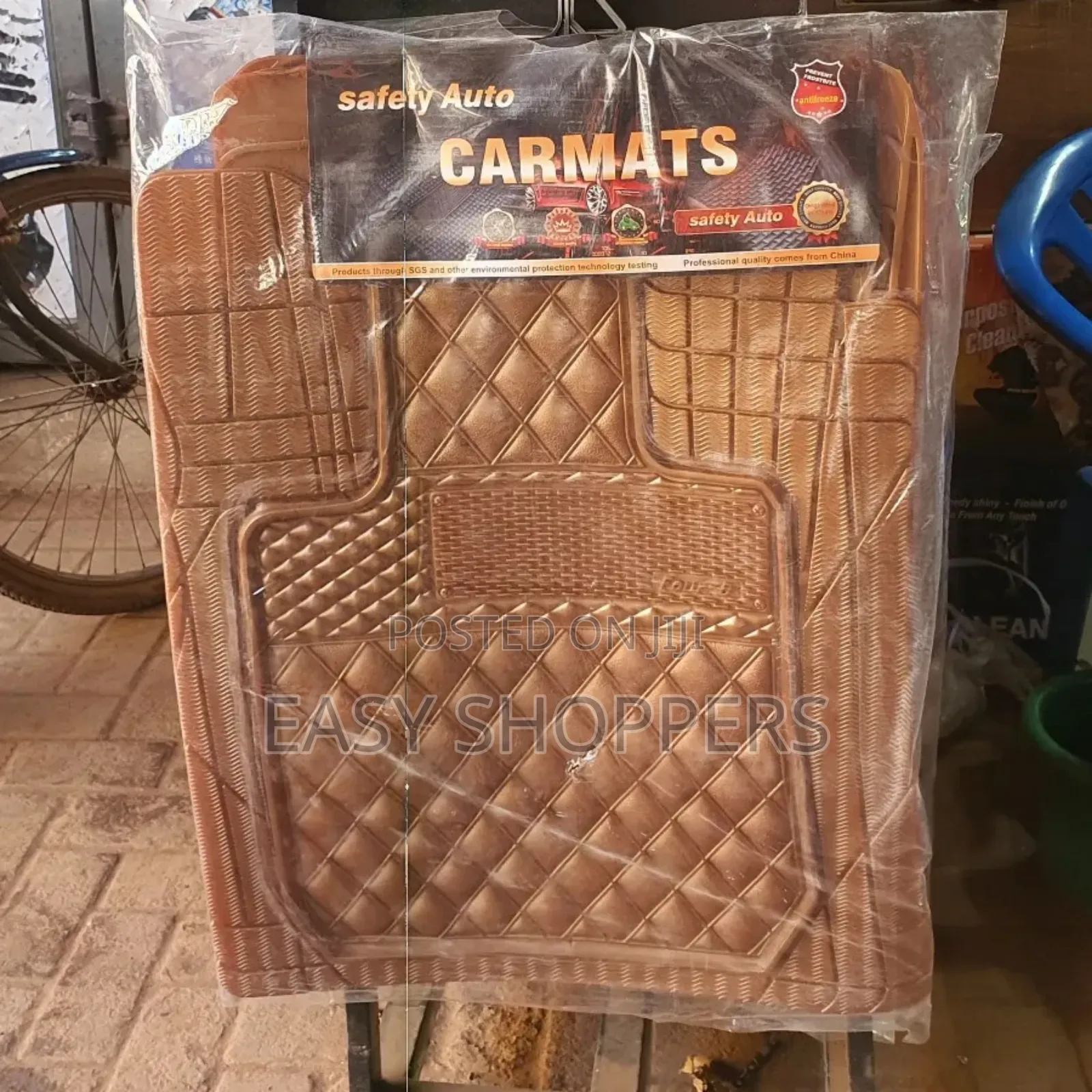 Original Brown Heavy-Duty Rubber Floor Mats Car Mats