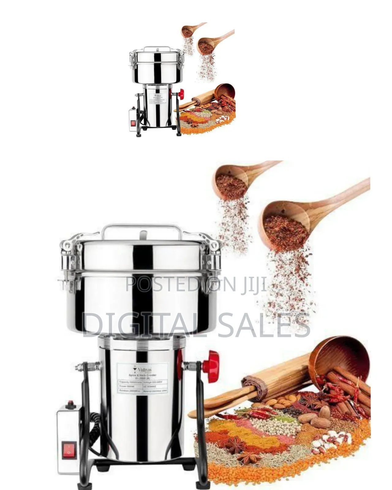 Professional High-Speed Stainless Steel Spice and Herb Grinder -