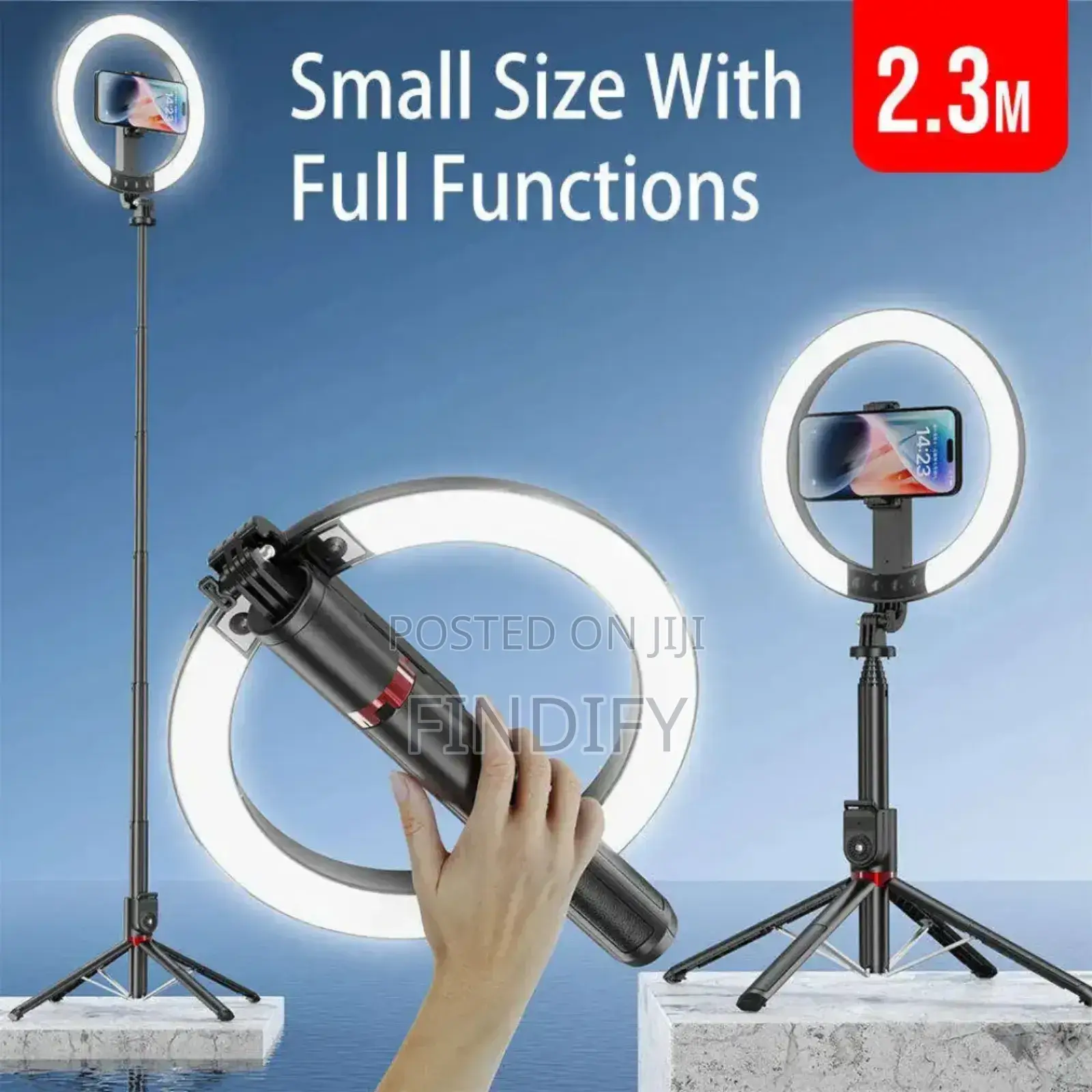 2.3m Fill Light 360 Degree Rotating Tripod Long Selfie Stick