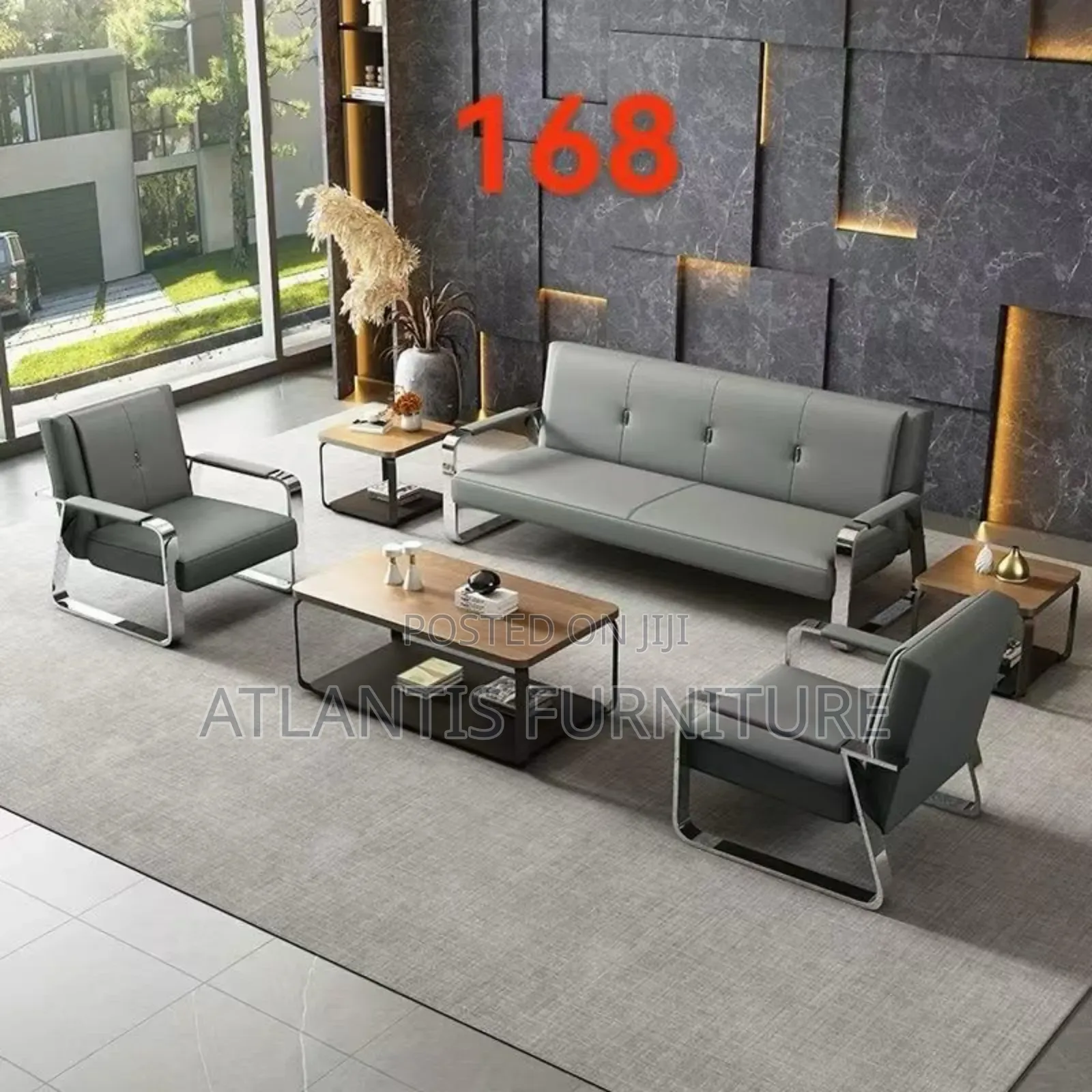 Executive Gray Office Sofa