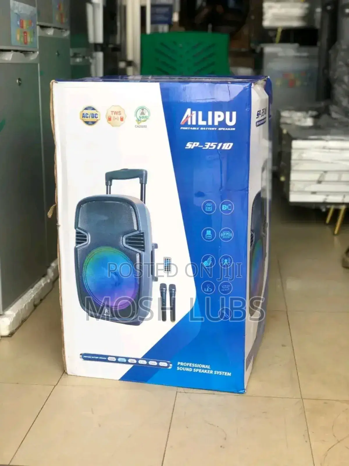 Ailipu Rechargeable Portable Speaker With a Wireless Microphone