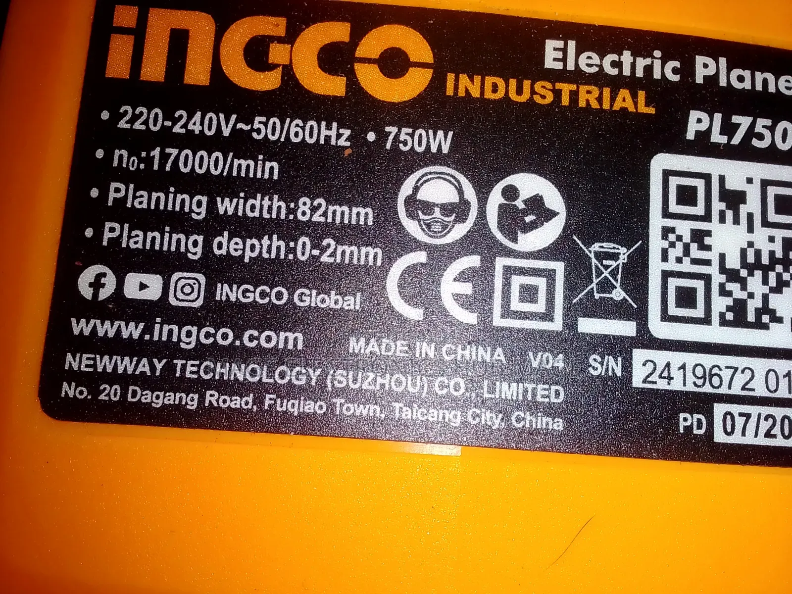 Electric Planer 750w