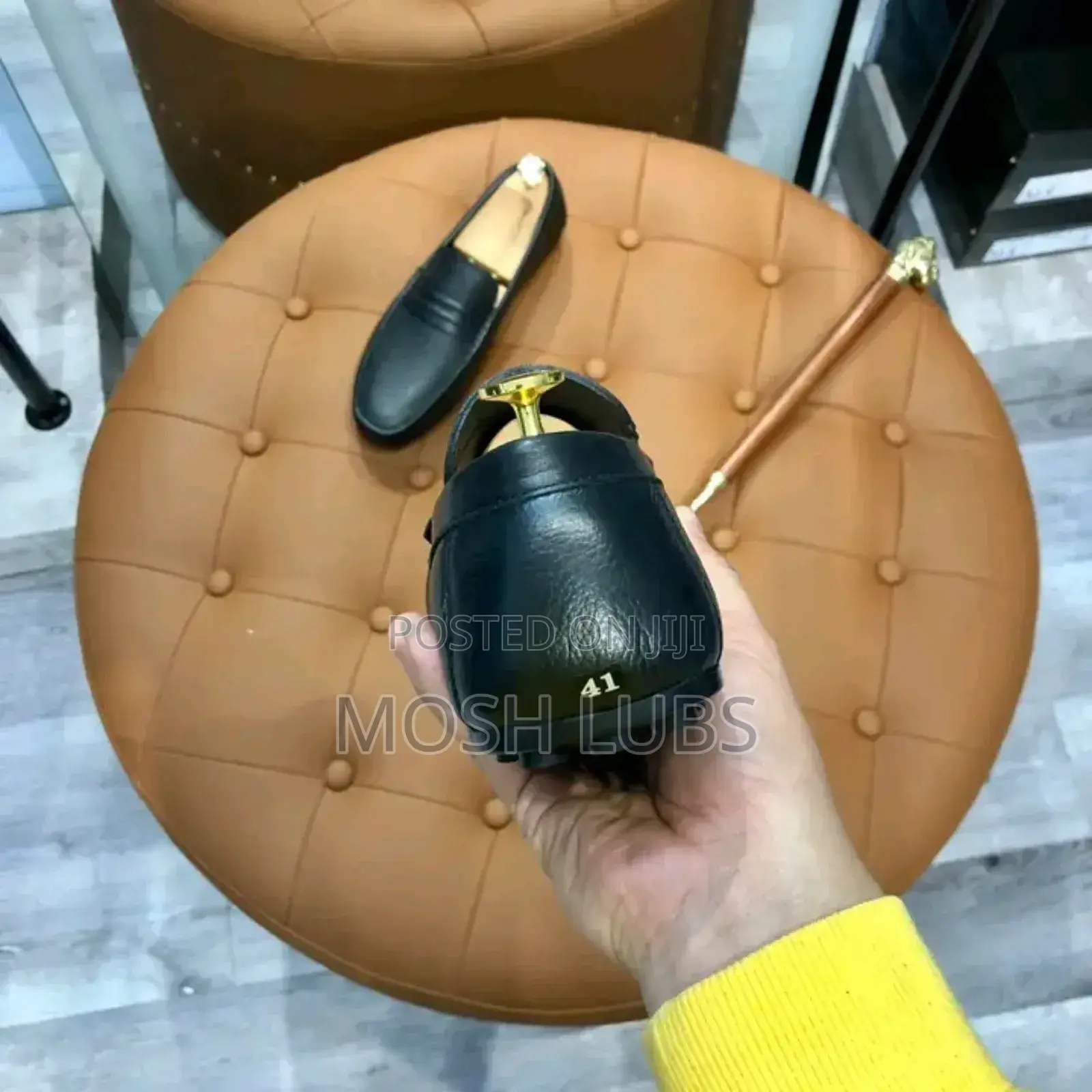 Black Leather Moccasins