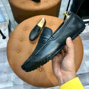 Black Leather Moccasins