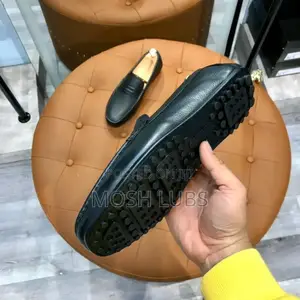 Black Leather Moccasins