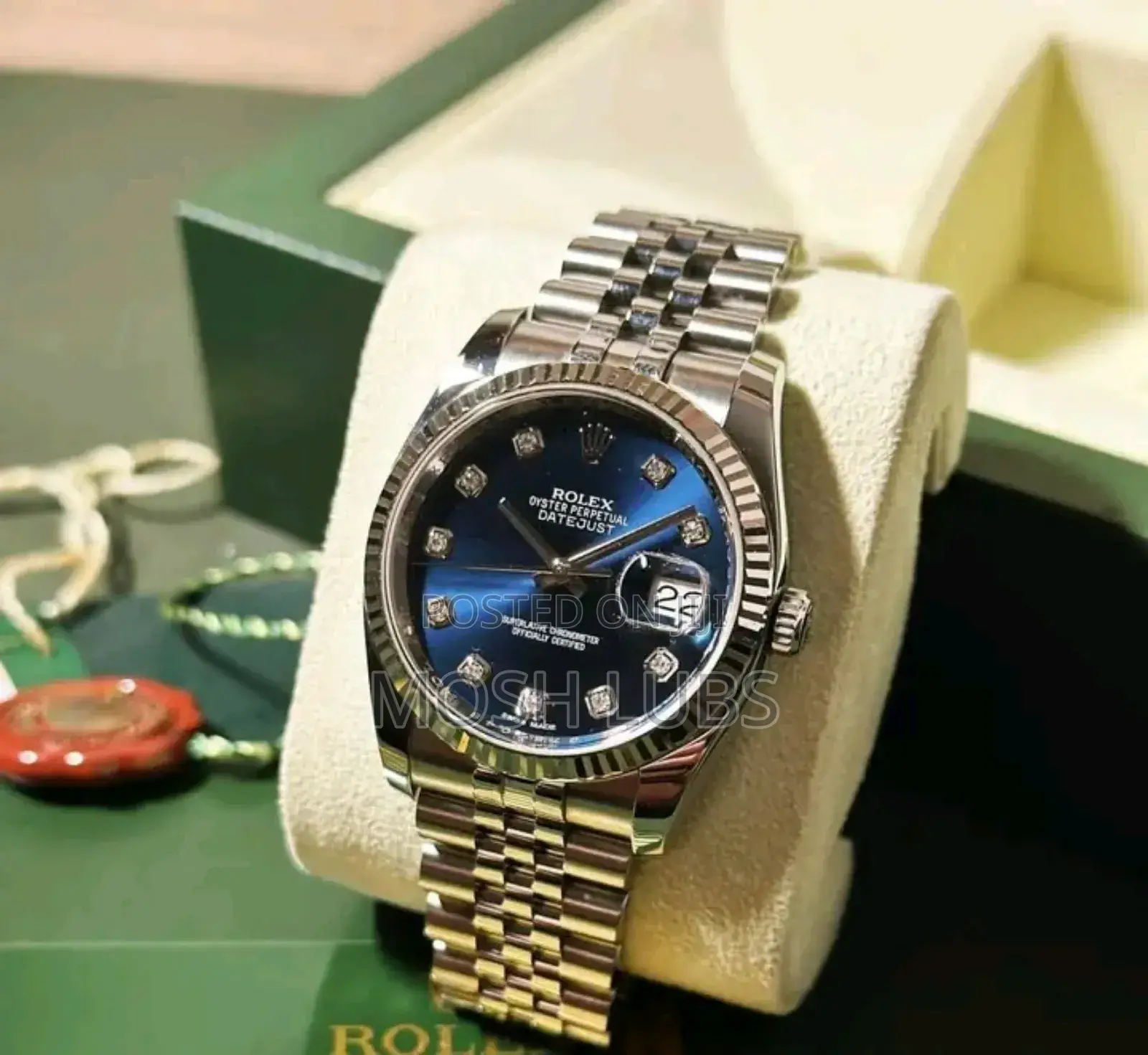 Navy Blue Interface Rolex Watch