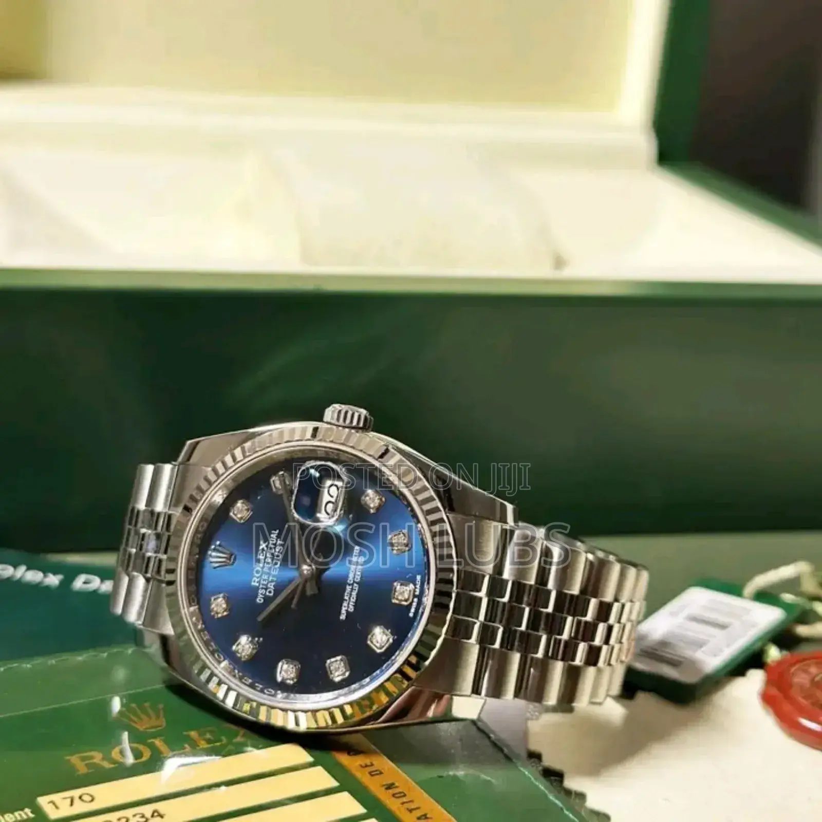 Navy Blue Interface Rolex Watch