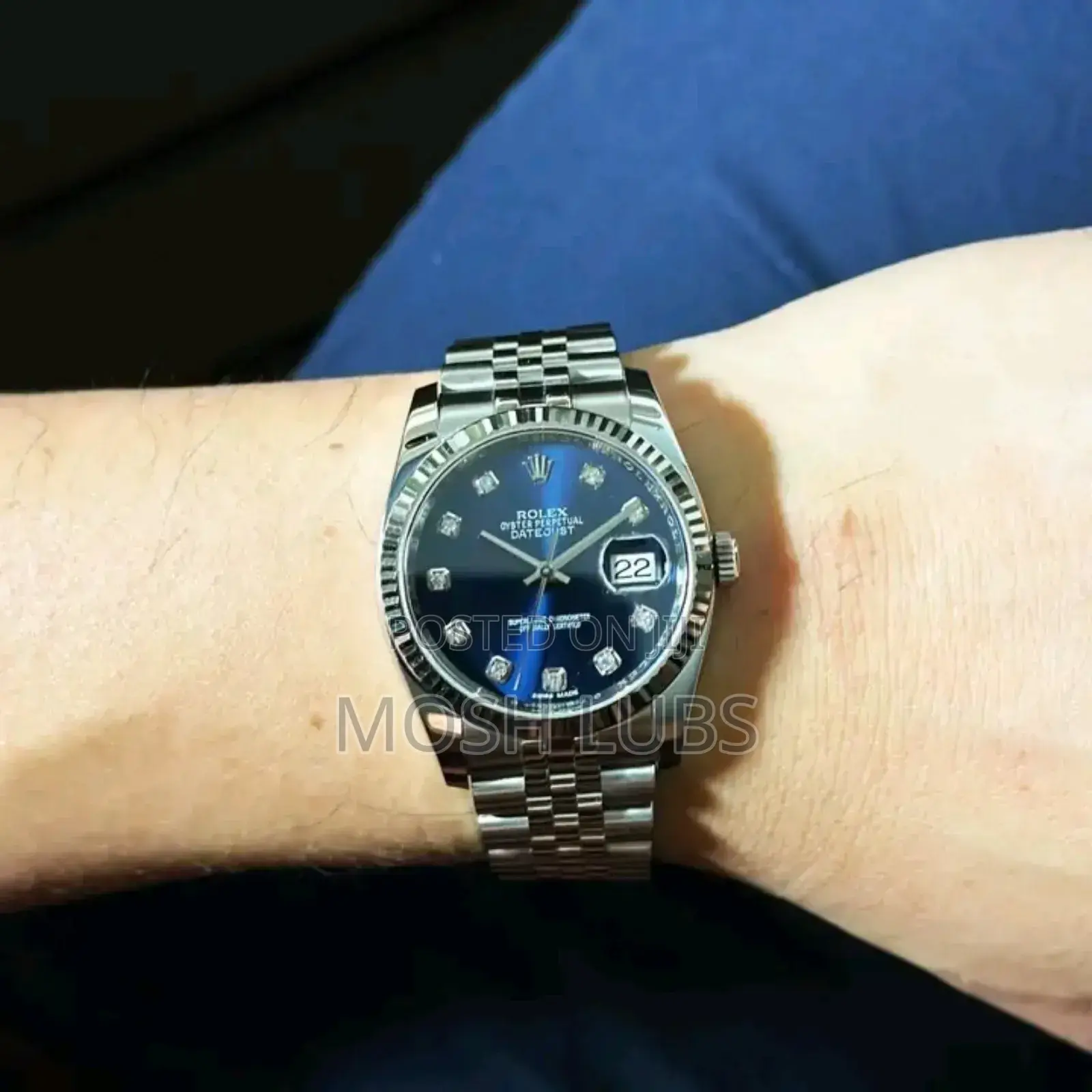Navy Blue Interface Rolex Watch
