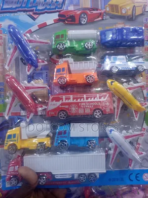 Set of Various Toy Vehicles