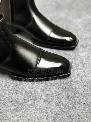 Eido Black Leather Boots