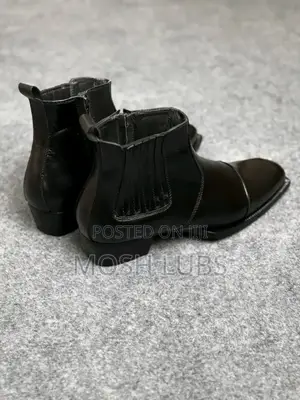 Eido Black Leather Boots