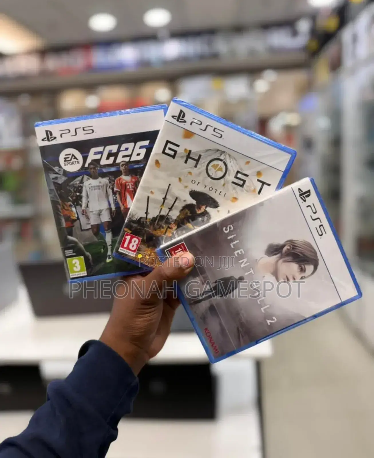 Fc26, Ghost of Yotei and Silent Hill 2. Brand New Ps5 Video Game CDS