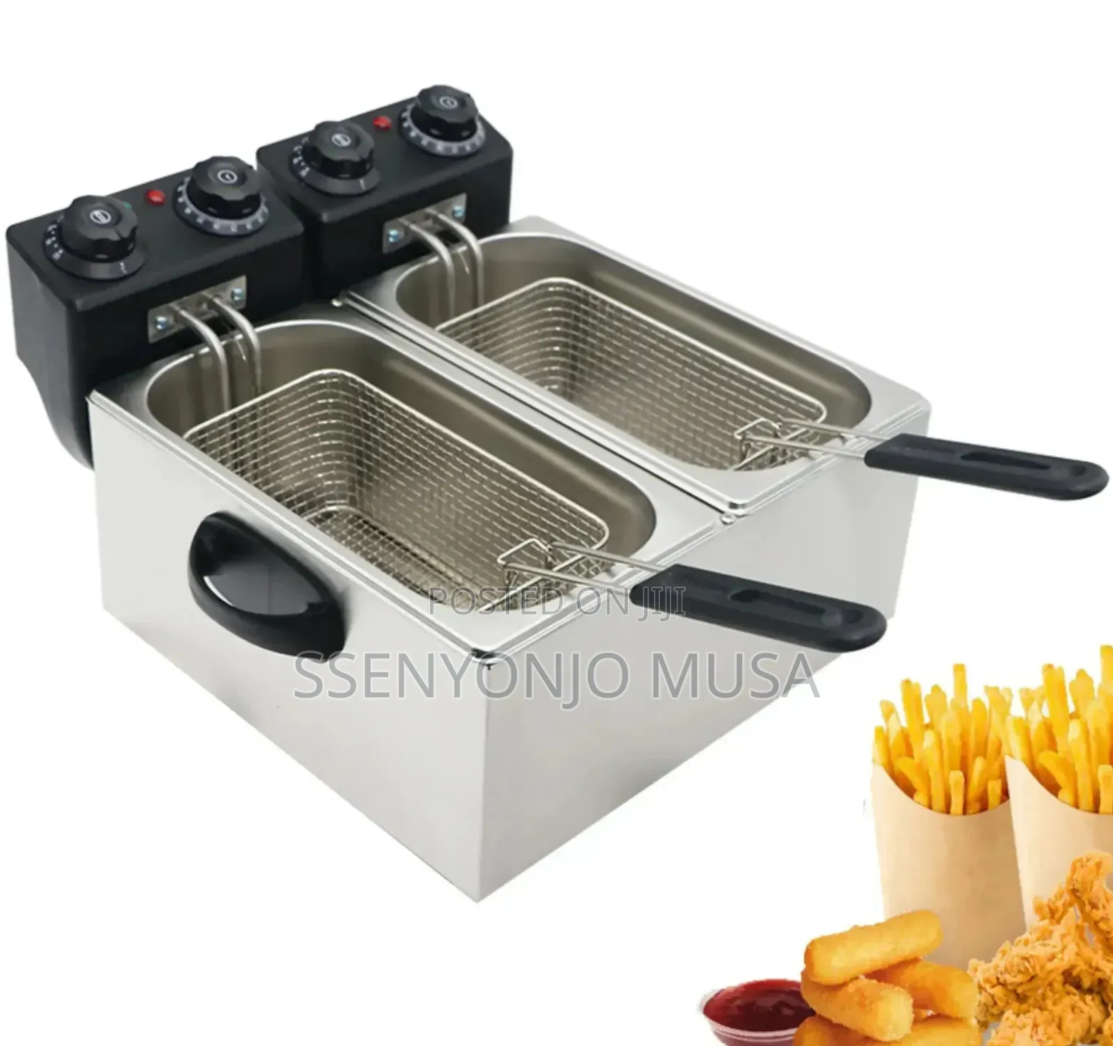 Pixel Double Deep Fryer - 2000w X 2, 220-240v, 3+3l Capacity