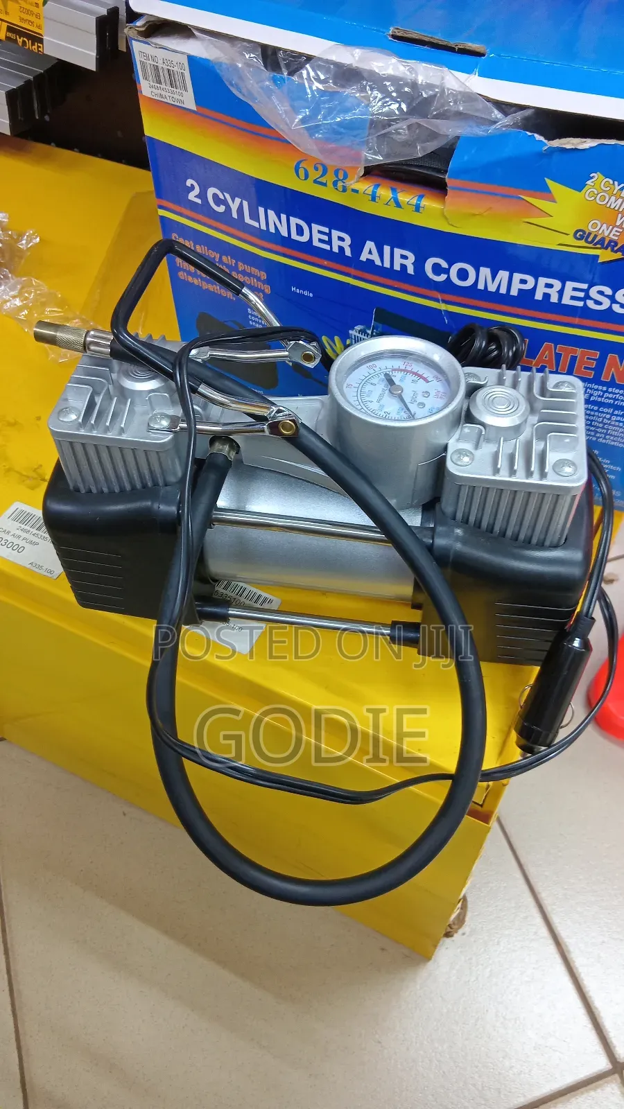 Portable Double Cylinder Car Air Compressor.