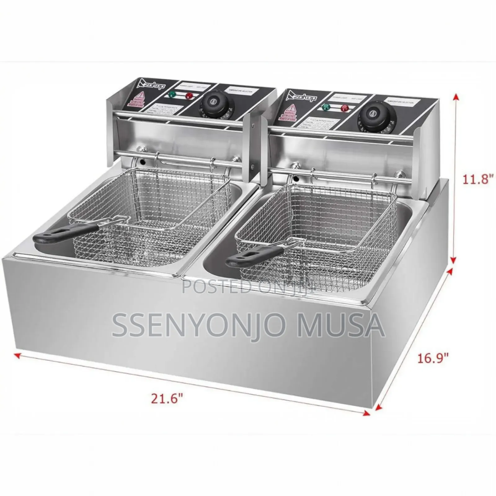 Pixel Deep Fryer 1set 6×2l - 2500w X 2,Commercial-Grade Dual