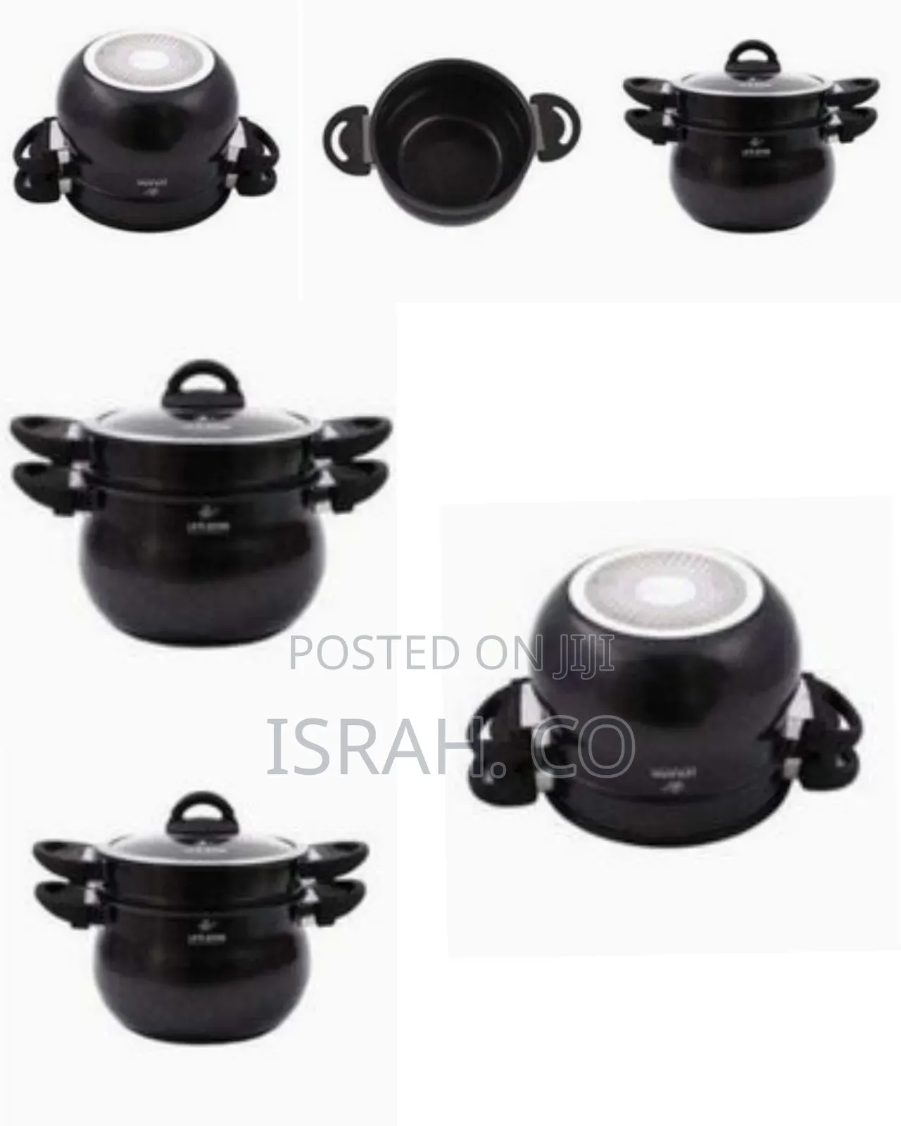 Life Smile 15l, 2 Section Granite Coated Stock Pot Saucepan Steam
