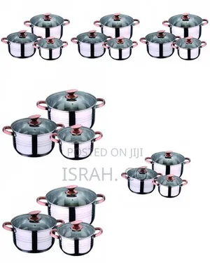 6 Piece Stainless Steel Saucepans Cookware Pots