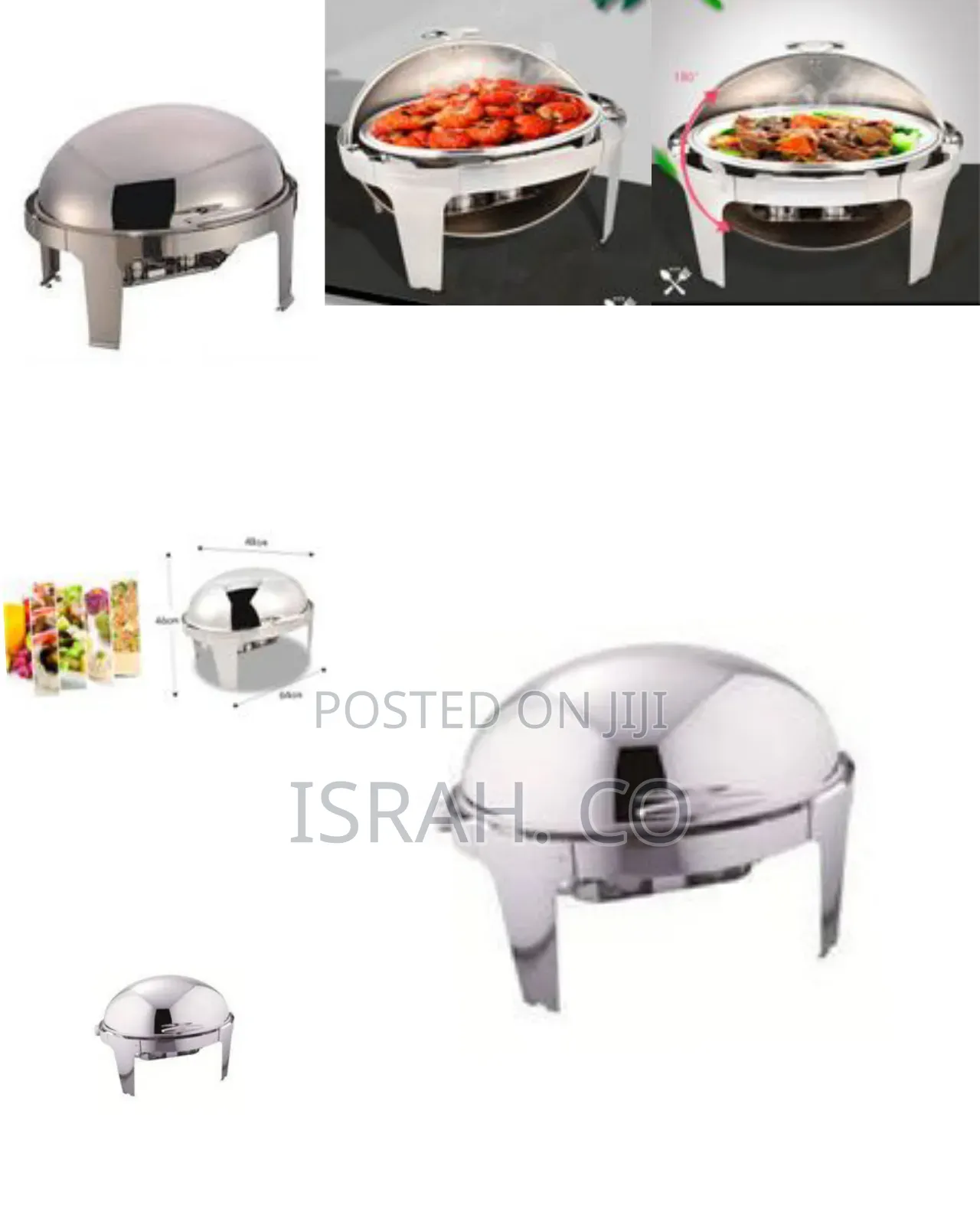 6.6l Chafing Food Warmer Catering Stainless Steel Round Chafing Dish